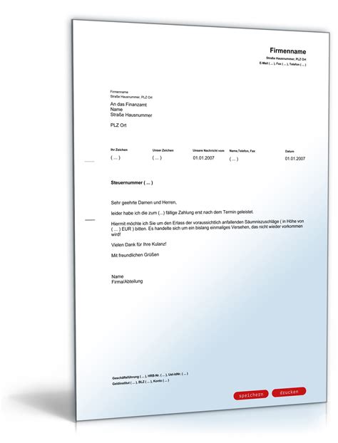 Dabei muss die fristsetzung des dem abgemahnten erlauben, ggf. Erlass des Säumniszuschlages | Vorlage zum Download