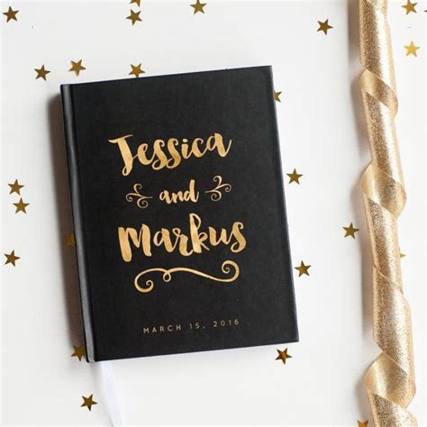 Wedding guest books designed and made by barker cards are made to the highest quality. Gold Wedding Guest Book Wedding Guestbook Custom by ...