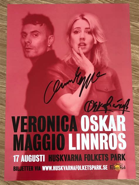 För du kommer aldrig se hur du ser ut från där jag står. Signerad poster Veronica Maggio + Oskar Linnros ...