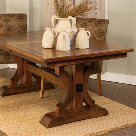 Barstow Trestle Extension Table | Amish Hardwood Tables - Amish Tables