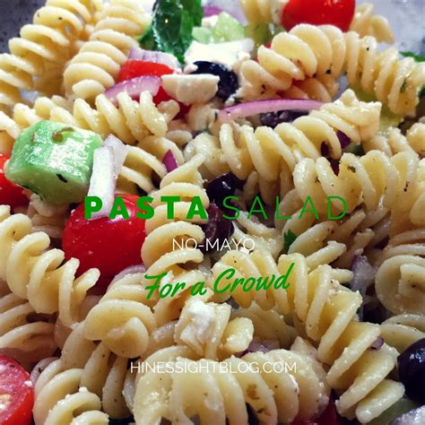 Easy to make cold chicken pasta salad recipe with mayo. Easy No-Mayo Pasta Salad Recipe for a Crowd #recipes ...