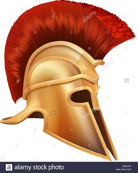 Illustration of an ancient Greek Warrior helmet, Spartan helmet, Roman helmet or Trojan helmet ...