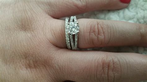 The ring (moonstone) was in a box made from a tree branch. My wife's Beautiful engagement ring with a matching ...