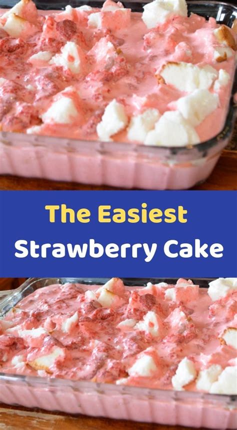 Boiling water, strawberries, angel food cake, cold water, jello and 1 more vanilla berry angel food cake ice cream sandwich breyers angel food cake, breyers™ real fruit wild berry topping, breyers® natural vanilla ice cream angel food cake i am baker The Easiest Strawberry Cake - healthy recipes for toddlers