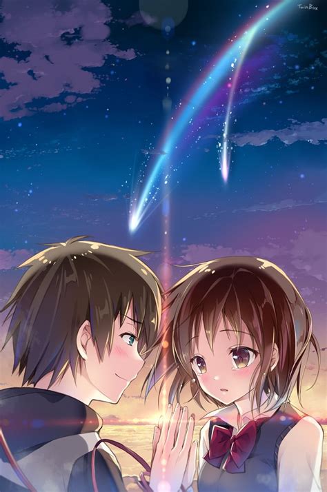 50 pairs of cute couple phone wallpapers diy empress. Kimi No Na Wa Wallpaper Couple Love Anime Art | Animasi ...