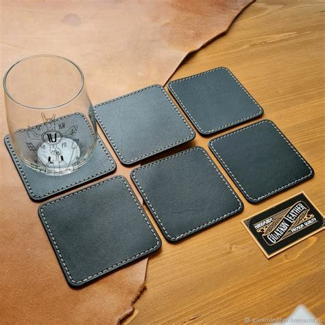 Костеры кожаные (бирдекели, подставки под горячее) под кружки, бокалы в ...