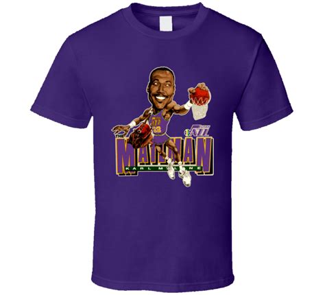 Being a professional athlete, sure, his reflexes and strength help him as a driver. Karl Malone Retro Basketball Caricature T Shirt