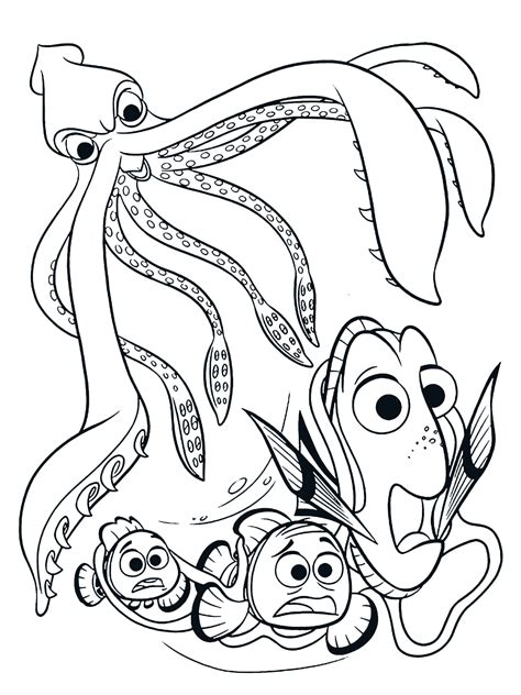 Ar trebui să fiți autentificat pentru a vota. Finding Dory coloring page - Dory Marlin and Nemo are ...