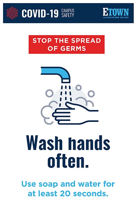 It's important to help prevent further spread of this disease we design and manufacture safety notice signage, social distancing markers, protective sneeze barriers, and protective face shields. COVID-19 Campus Signage - Elizabethtown College