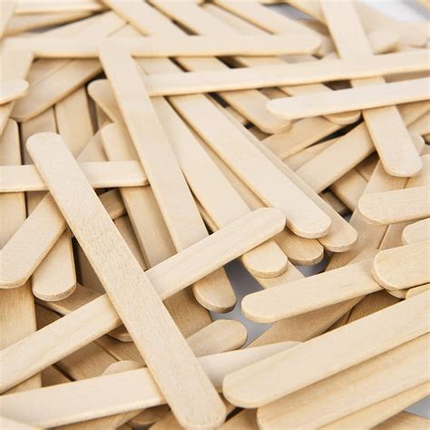 Wooden Popsicle Sticks-1000Pcs, Food Grade Craft Sticks, 4-1/2 Inch ...