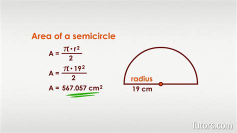 I also have the height h and width w of drawn rectangle. Area of a Semicircle | Formula, Definition & Perimeter