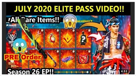 With february almost coming to an end, players are immensely excited. FREE FIRE SEASON 26 ELITE PASS 😍|| FREE FIRE JULY MONTH ...