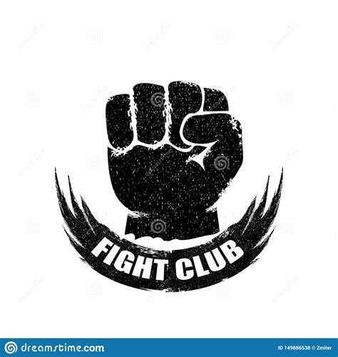 It is run by live music promotion company club fandango. Fight Club Vector Logo Or Label With Grunge Black Man Fist ...