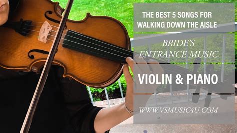 There are so many options out there for bride entrance songs, which is why we made it easier for you with our top picks for bride walking down the aisle songs. VSmusic4u| Top 5 Bride's Songs for walking down the aisle ...