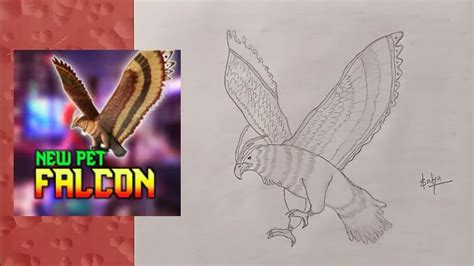 Add custom name & dates: How to draw Free fire Falcon Pet | Falcon pet Drawing ...