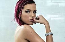 bella thorne naked gq nothing mirror totally strips celebrity racy jewellery shoot heels wearing very but