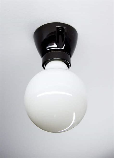 Sold and shipped by lamps plus. Black Porcelain E27 Ceiling Lamp Holder - Bella & Hunt ...