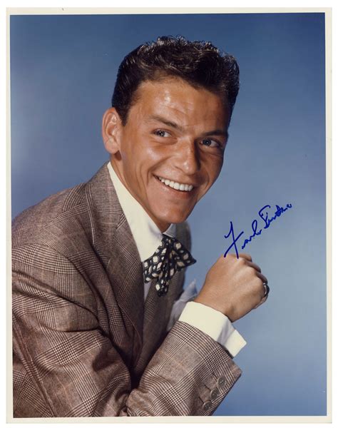 American vocalist frank sinatra recorded 59 studio albums and 297 singles in his solo career, spanning 54 years. Lot Detail - 11'' x 14'' Signed Photo of a Young Frank Sinatra