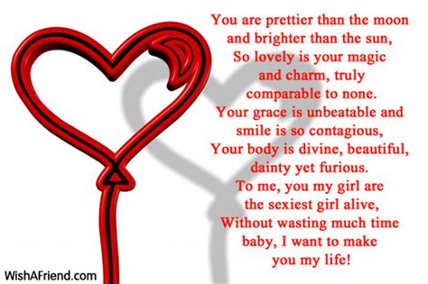Love messages to make her fall in love. I want to make you my wife , Poem For Girlfriend