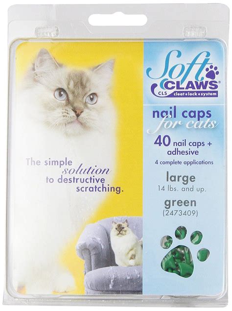 Most cats need to have their nails trimmed occasionally. Feline Soft Claws Cat Nail Caps Take-Home Kit, Large ...