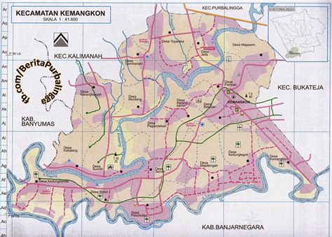 Extrack kedua file tersebut dengan cara, klik kanan file lalu pilih extrack file. Peta Kecamatan Kemangkon (Kodepos: 53381) | Download Peta ...