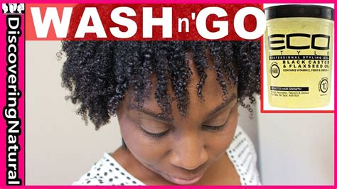 Finding a product that works for curls. Wash and Go on Kinky Coily Curly Natural Hair using Eco ...