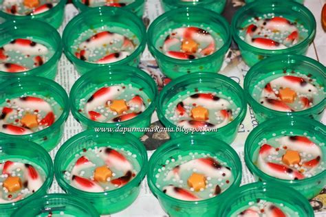 Resep puding ikan koi ultah. Puding in cup ~ dapurmamaRania