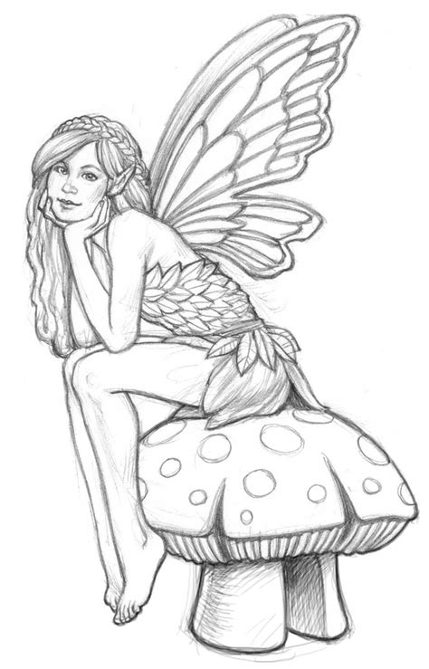 Fairy coloring pages for adults. Fairy coloring pages | The Sun Flower Pages