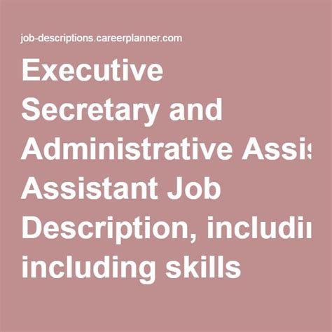 Even though our candidate's role is to support executives, she demonstrates that she can also proactively contribute to the company's bottom line by leading and executing her own programs within her job remit, such as. Executive Secretary and Administrative Assistant Job ...