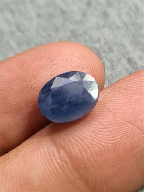 4.5Ct Natural Sapphire Oval Shape Faceted Gemstone Loos | Etsy