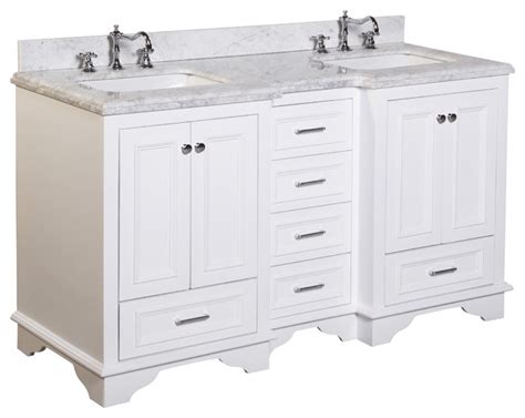 They provide sufficient space to get it's an essential piece of furniture that serves the dual purpose of sink & storage. Nantucket 60-in Bath Vanity (Carrara/White) - Traditional ...