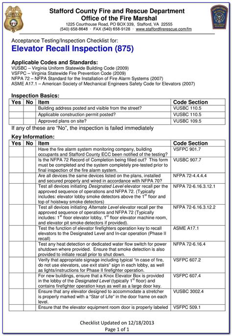 These electronic forms will help users record the results of the inspection, testing, and maintenance activities, as outlined in fire protection systems: Printable Monthly Fire Extinguisher Inspection Form ...