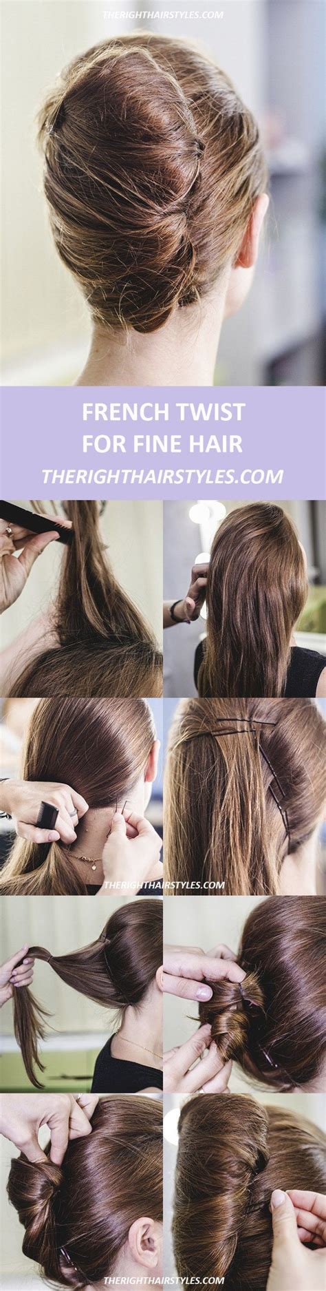 Twist and turn, pin and tie it up. How to Make a French Twist in 5 Easy Steps | Classic updo ...