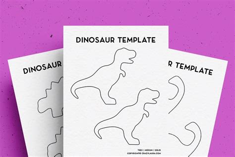 You can use these printable letters, stencils, fonts, clipart, patterns as templates to imprint letters and numbers on other surfaces. Free Dinosaur Template & Printable Stencil For 2021 ...