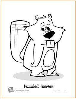 Download or print easily the design of your choice with a single click. Puzzled Beaver | Free Printable Coloring Page