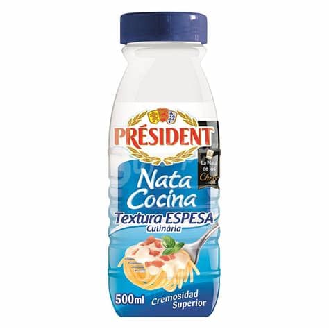 Este ingrediente, le va a dar un toque de cremosidad y un sabor añadido excepcional. Président Nata líquida de textura espesa para cocinar ...