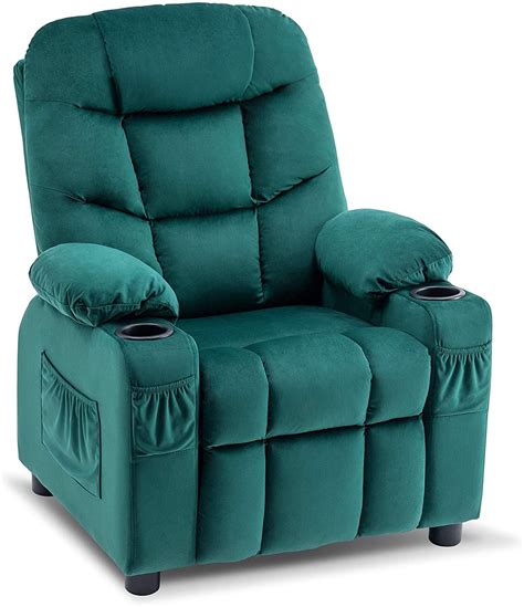 Kids grow up way too fast. Mcombo Big Kids Recliner Chair with Cup Holders for Boys ...