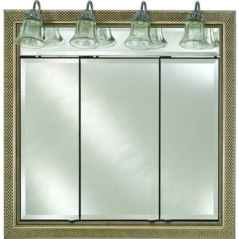 Can be wall mounted or recessed into the wall. Afina Signature 47 x 40 Inch Triple Door Mirrored Medicine ...