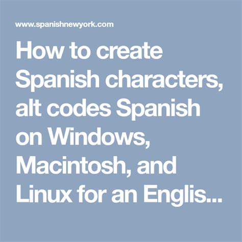 We did not find results for: How to create Spanish characters, alt codes Spanish on ...