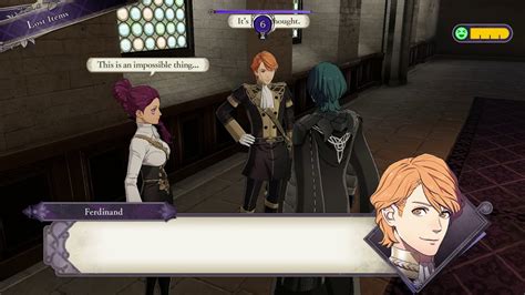 In fire emblem three houses, the garreg mach monastery is going to be your home and base of in this complete fire emblem three houses monastery guide, we'll be walking you through unlocking how to unlock the greenhouse in fire emblem three houses. Fire Emblem Three Houses - Give Lost Items Agricultural Survey & Bag of Tea Leaves To Ferdinand ...