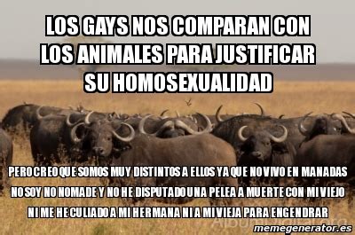 No es una ausencia baladí. Meme Personalizado - los gays nos comparan con los ...