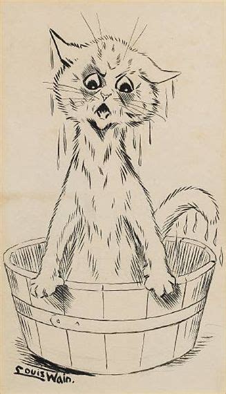 I raised the price temporarily because the the item is currently not able to be. Louis Wain, Wet cat in a tub | Cat art, Cats illustration ...