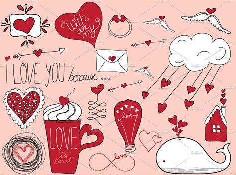 This time, it's a music video doodle in the form of a short animated. Valentine's Day Doodles ~ Illustrations ~ Creative Market