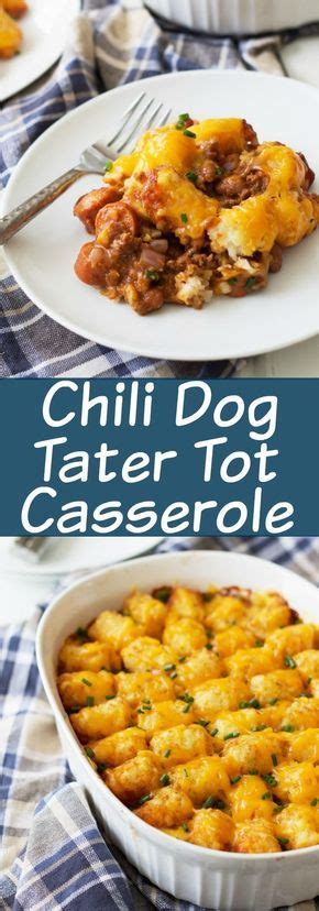 Then it's topped with tater tots, lots of cheese, onions and scallions, much like you would a chili dog. Chili Dog Tater Tot Casserole is a twist on a family ...
