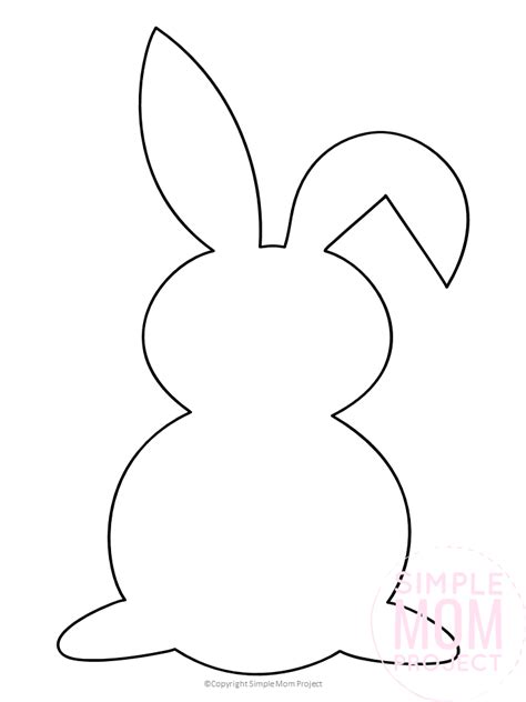 Printing coloring pages to share around the table can be a great ice breaker for families and helps facilitate interaction between older and younger guests. Free Printable Bunny Rabbit Templates - Simple Mom Project