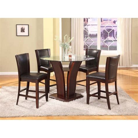 Like new 5 pieces glass top dining table set. Herculis 5 Piece Counter Height Dining Set in 2020 ...