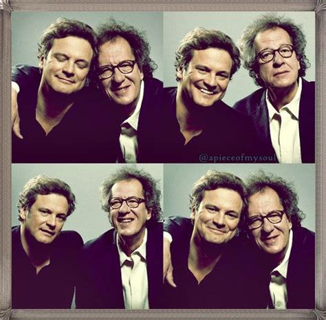 Se me puso la piel chinita. Geoffrey Rush with his "Boyfriend" Colin Firth. | Caras, Actores, Imperio británico