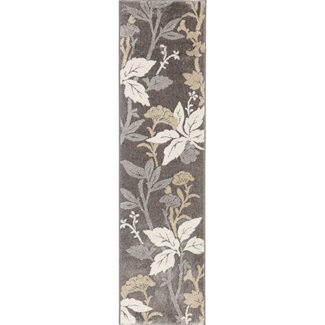 Improve your home without demo'ing your budget ! Home Decorators Collection Blooming Flowers Gray 2 ft. x 7 ...