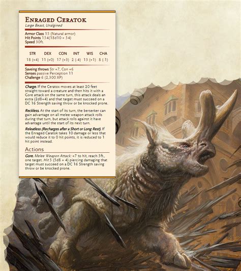 Since the release of 5e, wizards of the coast has released 16 total books with 2 more on the way this year. Enraged Ceratok in 2020 | Dungeons and dragons homebrew ...