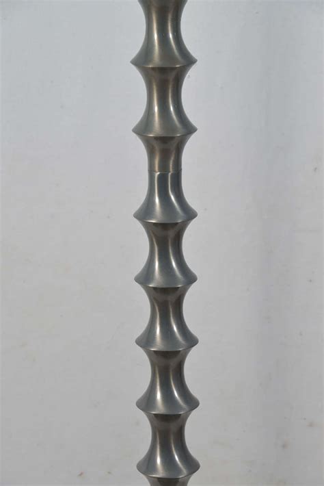 A floor lamp does more than just add light to a room. Pewter, Bamboo Design Floor Lamp at 1stdibs
